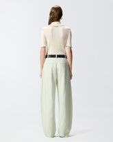 Gerippter Pullover mit Schmuckrändern - | Pinko