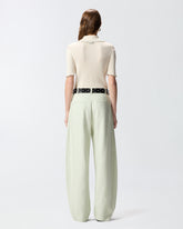 Ribbed sweater with jewel edges - | Pinko