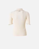 Ribbed sweater with jewel edges - | Pinko