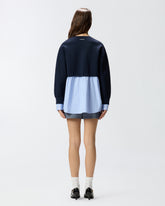 Sweater with shirt insert - | Pinko