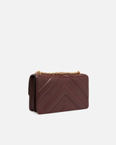 Sac porté épaule moyen Love Bag One en cuir et cuir nappa à chevrons et triple chaîne - | Pinko