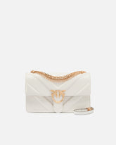 Sac porté épaule moyen Love Bag One en cuir et cuir nappa à chevrons et triple chaîne - | Pinko