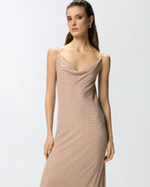 Abito slipdress lungo con strass - | Pinko