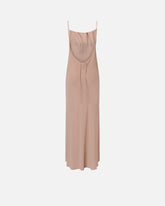 Langes Slipdress-Kleid mit Strass - Taubengrau | Pinko