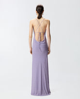 Long slip dress with rhinestones - | Pinko