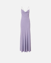 Long slip dress with rhinestones - Liliowy | Pinko