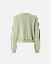 Sweat-shirt avec fleurs bijou - | Pinko