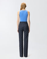 Ärmelloses Top in Rippstrick mit Monogramm - | Pinko