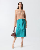 Openwork sweater with jewel details - | Pinko
