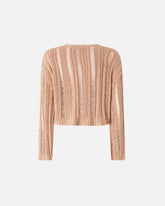 Openwork sweater with jewel details - | Pinko