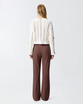 Openwork sweater with jewel details - | Pinko