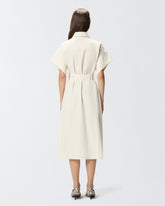 Midi shirt dress with belt - | Pinko