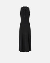 Abito lungo a costine con collo a bandana - | Pinko