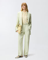 Top con nodo a bandana e bottoni - | Pinko