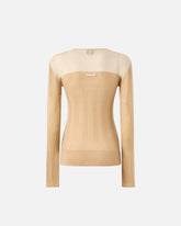 Maglia leggera a coste con trasparenze - | Pinko