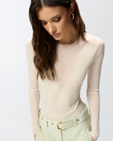 Bodysuit with sheer details - | Pinko