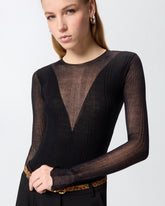 Pull body avec détails transparents - | Pinko