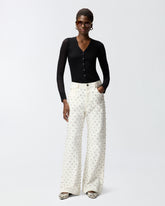 Cardigan en légère maille côtelée - | Pinko