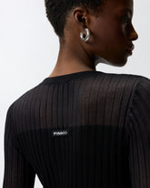 Cardigan en légère maille côtelée - | Pinko