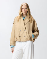 Trench corto doppiopetto - | Pinko