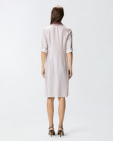 Robe chemise midi à imprimé cravate - | Pinko