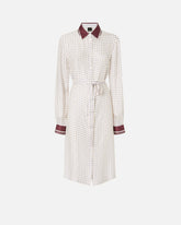 Robe chemise midi à imprimé cravate - | Pinko