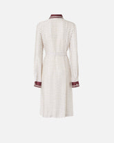 Midi shirt dress with tie print - | Pinko