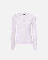 Sweater with open V-neck - | Pinko