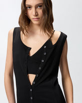 Knitted vest top with mother-of-pearl buttons - | Pinko