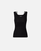 Canotta in maglia con bottoni in madreperla - | Pinko