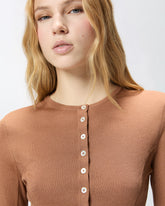 Cardigan with mother-of-pearl buttons - | Pinko