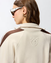 Zipped sweatshirt with Love Birds logo - | Pinko