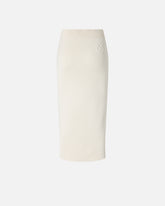 Slim-fitting midi skirt with contrasting bands - | Pinko