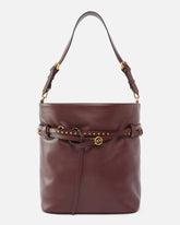 Sac porté épaule moyen Bucket Belt Bag en cuir - | Pinko