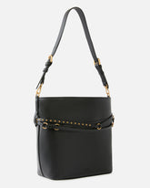 Sac porté épaule moyen Bucket Belt Bag en cuir - Noir | Pinko
