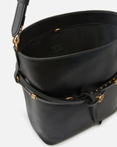 Średnia skórzana torebka na ramię Bucket Belt Bag - | Pinko
