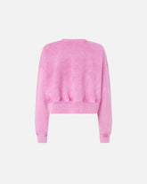 Cropped sweatshirt with branded label - Pink | Pinko