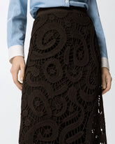 Jupe midi en crochet à motif géométrique - | Pinko