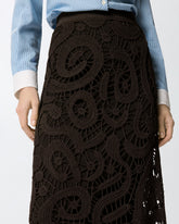 Gonna midi in crochet geometrico - | Pinko