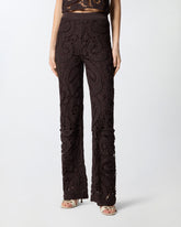 Geometric crocheted trousers - | Pinko