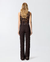 Geometric crocheted trousers - | Pinko