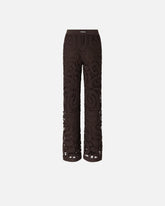 Geometric crocheted trousers - | Pinko