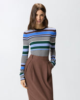 Pull à rayures multicolores - | Pinko