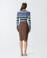Pull à rayures multicolores - | Pinko