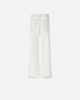 Jeans with contrasting fold-down waist - | Pinko