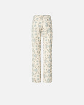 Wide-leg trousers with Cottage Flower print - | Pinko