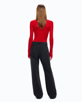 Jeans wide leg a doppio indosso - | Pinko