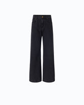 Jeans wide leg a doppio indosso - | Pinko