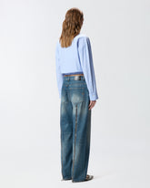 Jean loose avec fermetures zippées au dos - | Pinko