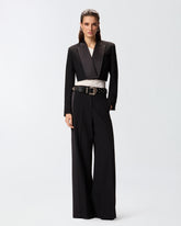 Veste courte à détails satinés - | Pinko